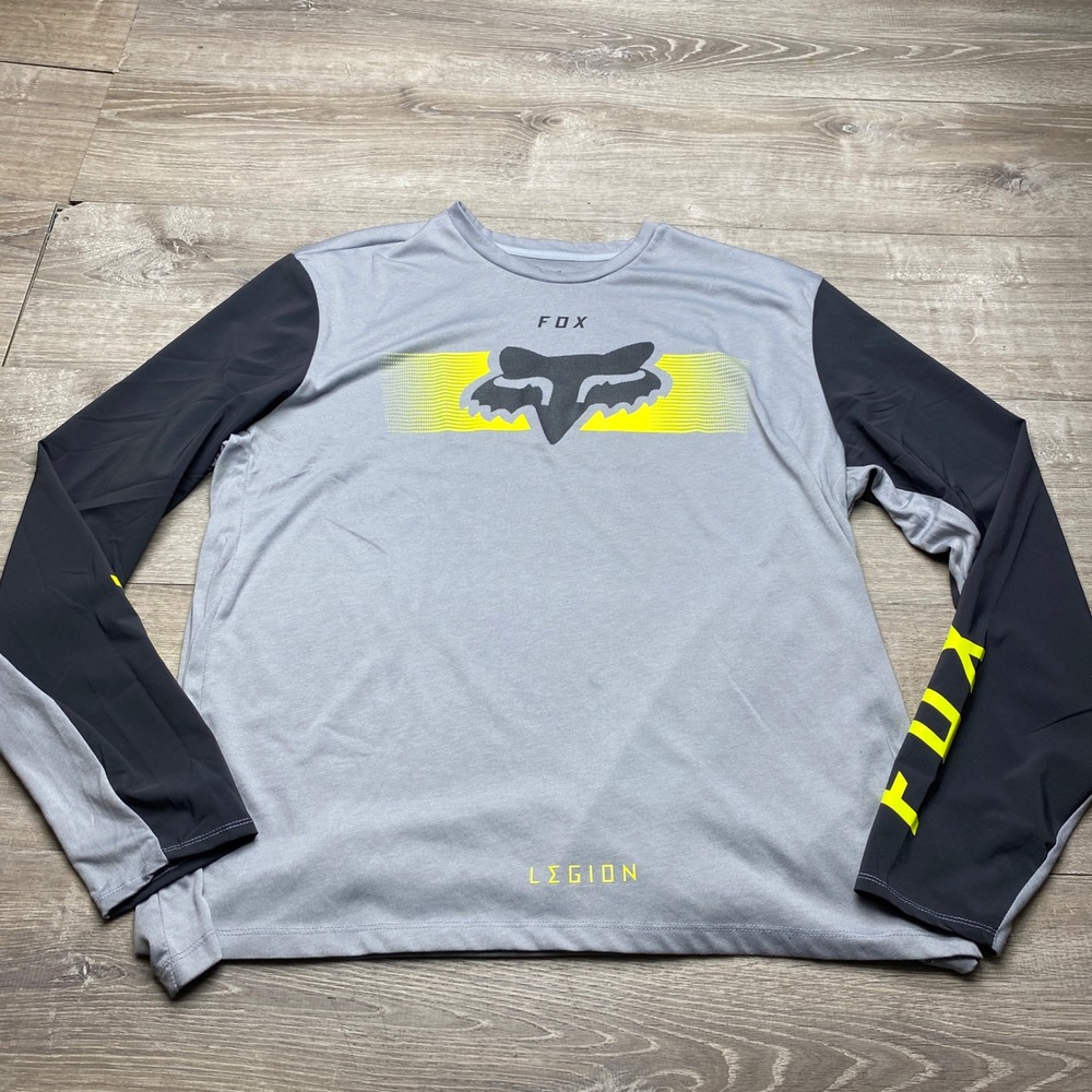 Fox Racing‎ Legion Ranger Jersey Mens XXL Grey Black Long Sleeve Moto 29631